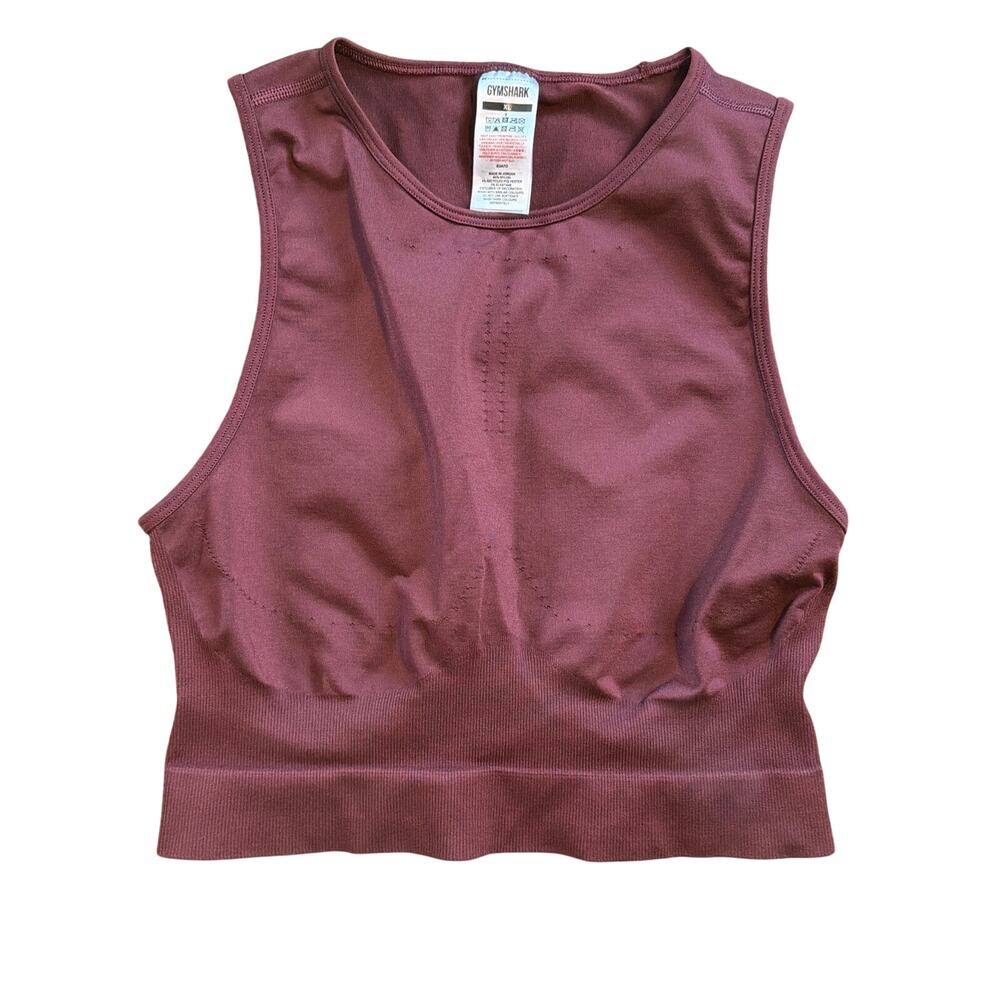 Gymshark Burgundy Seamless Midi Tank. Size XL